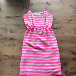 J. CREW PINK AND CREAM STRIPED DRESS!